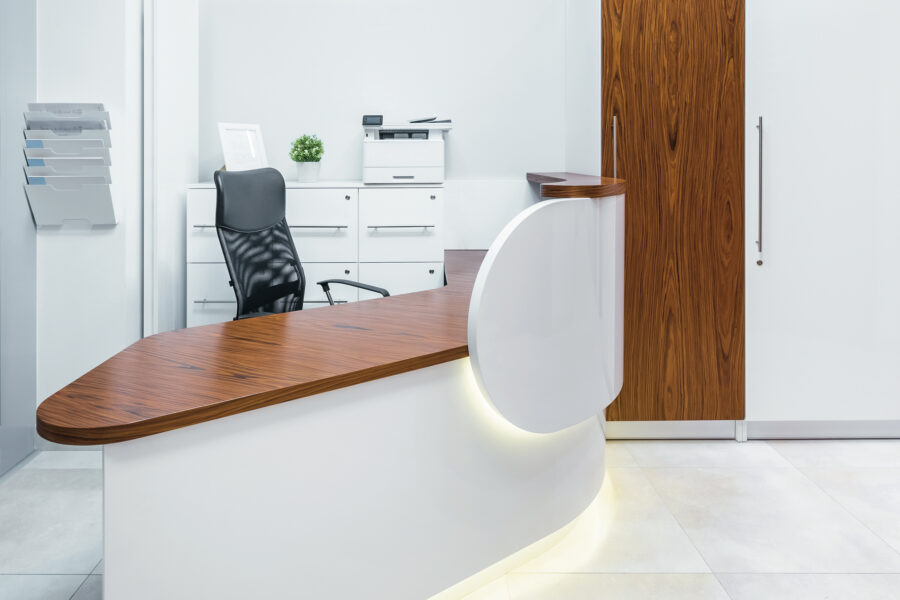 Reception room in clinic